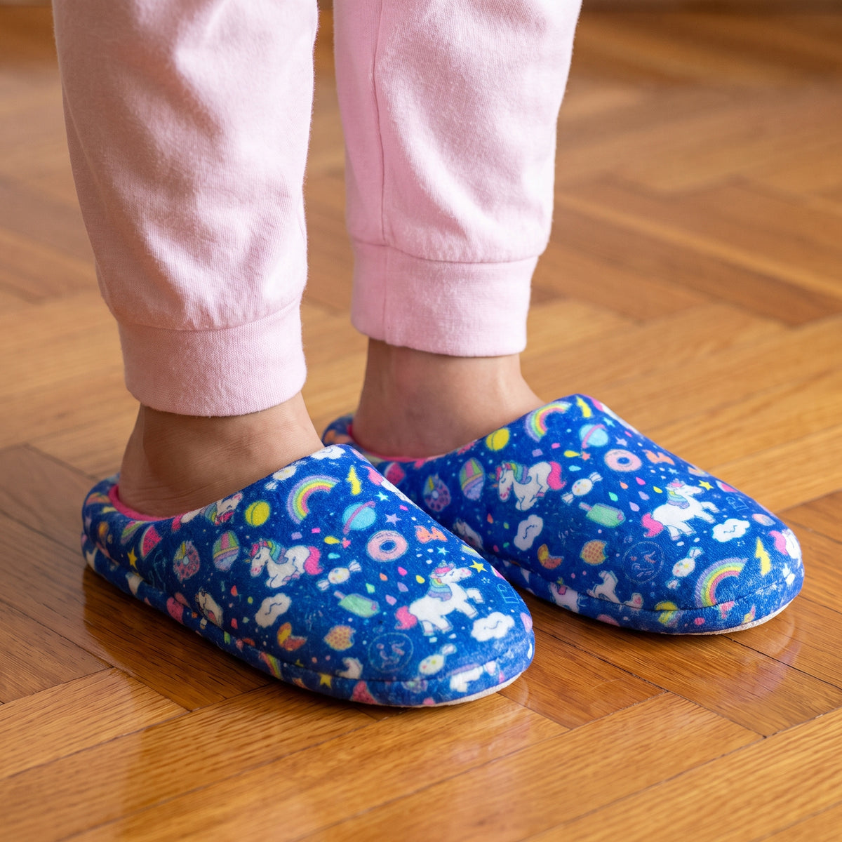 Pantoufla: Kids Unicorn Navy