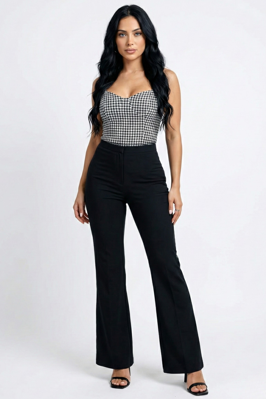 Elegant High-Waist Flared Pants