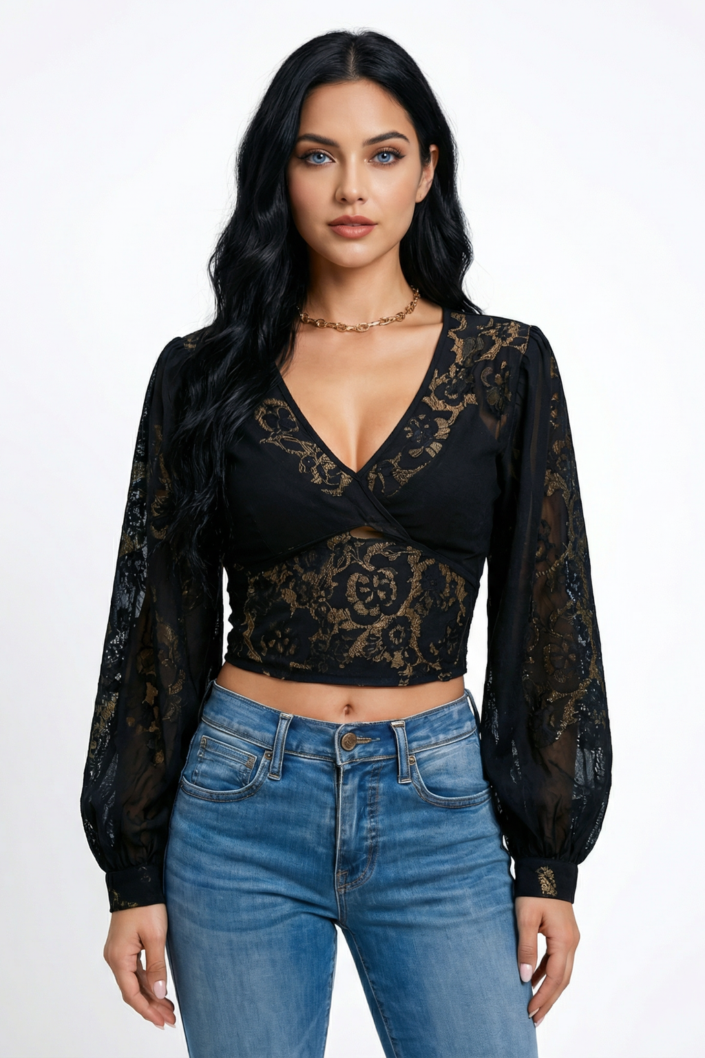 Bronze : Noir Lace Blouson