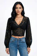Bronze : Noir Lace Blouson