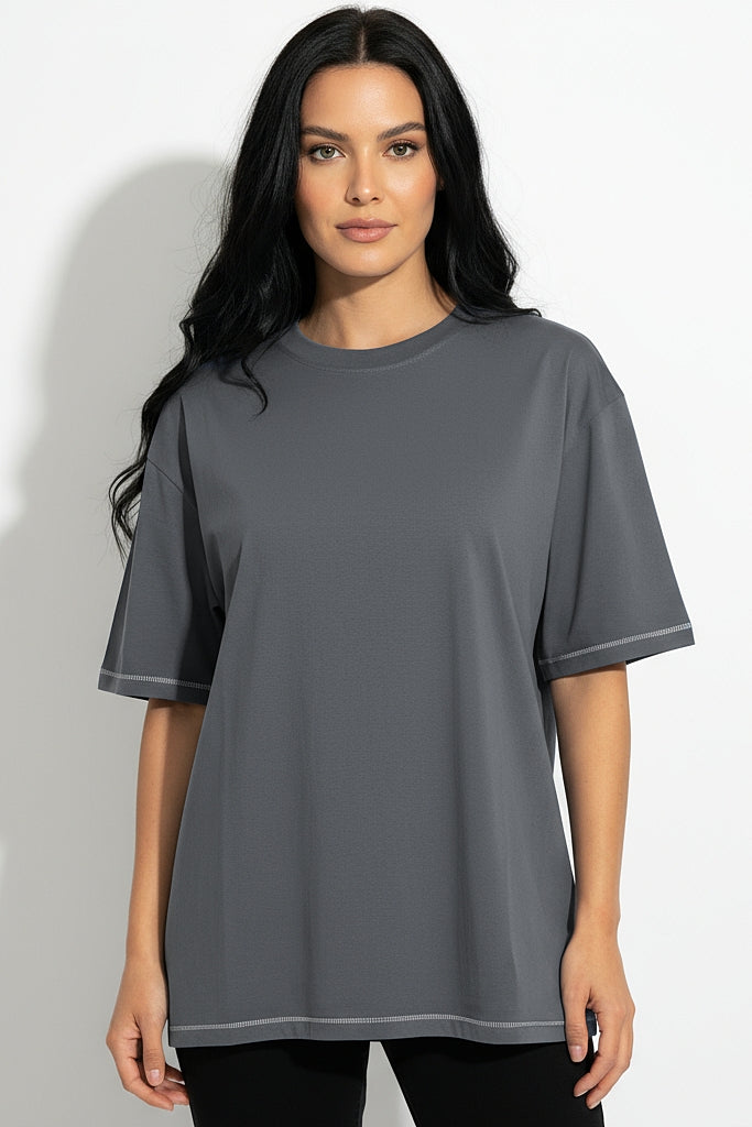 Pack of 3 Stitching Tee Mix - Dark Grey