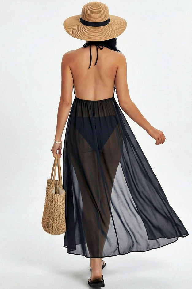 Bronze : Cheetah Print Maxi Cover-Up