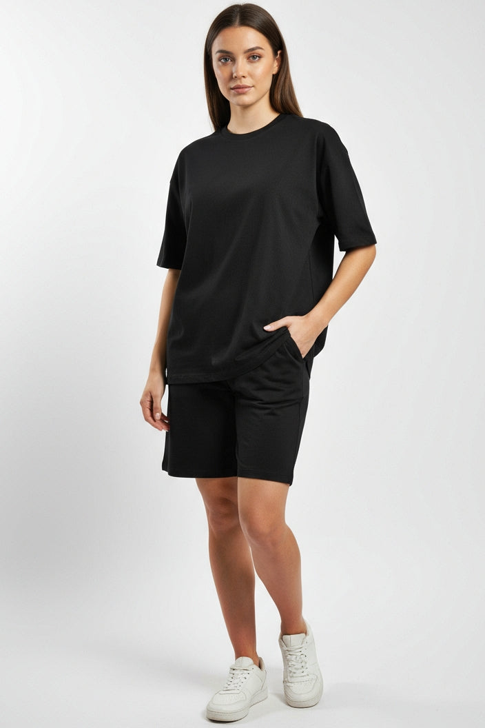 XCED Oversized T-shirt + Shorts Set Women