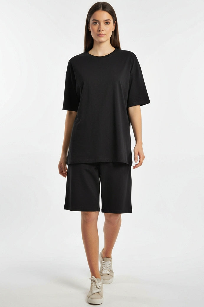 XCED Oversized T-shirt + Shorts Set Women
