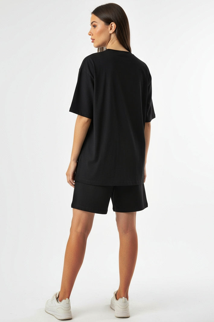 XCED Oversized T-shirt + Shorts Set Women