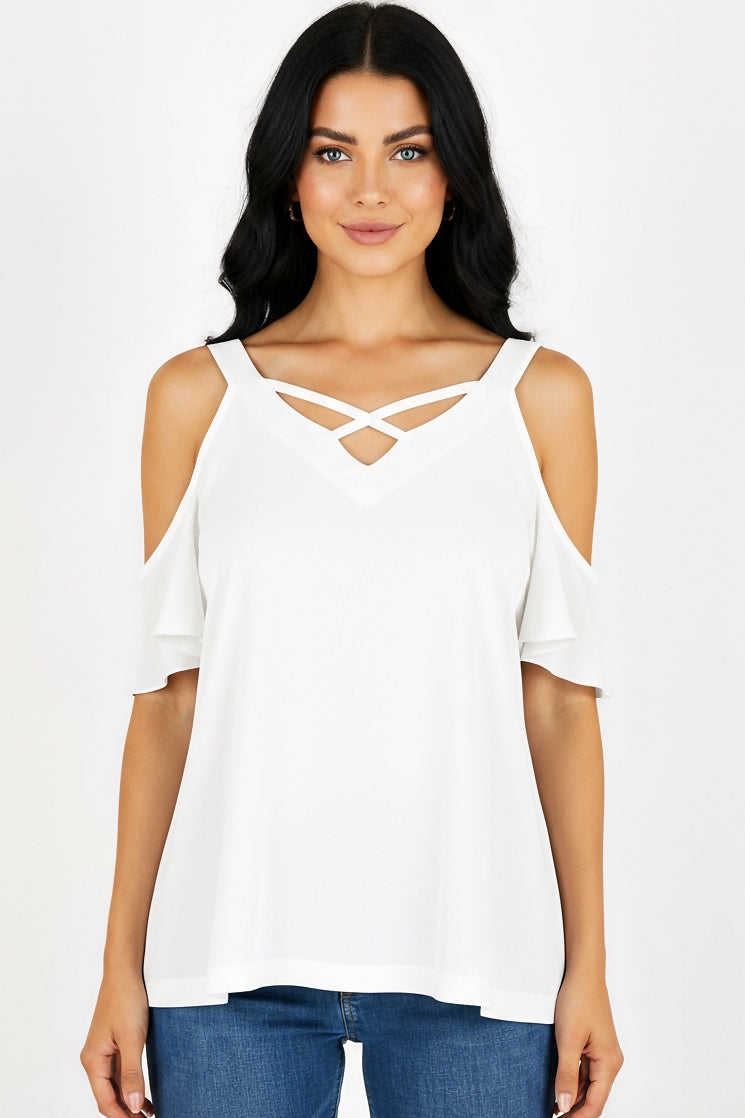 Ivory : Soft Cross Top
