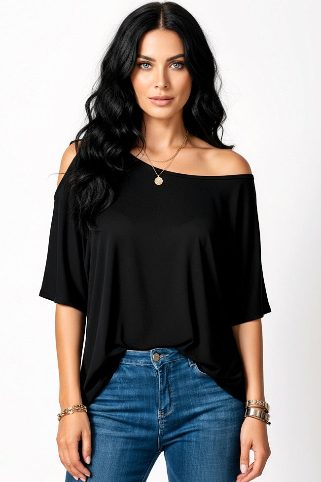 Ivory : Asymmetrical Flow Top