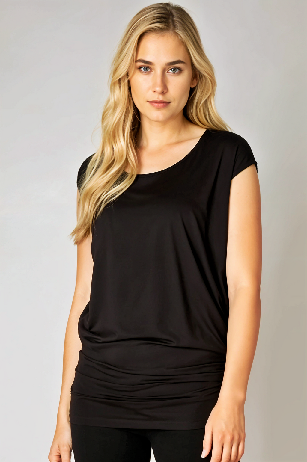 Ivory : Relaxed Scoop Neck Top