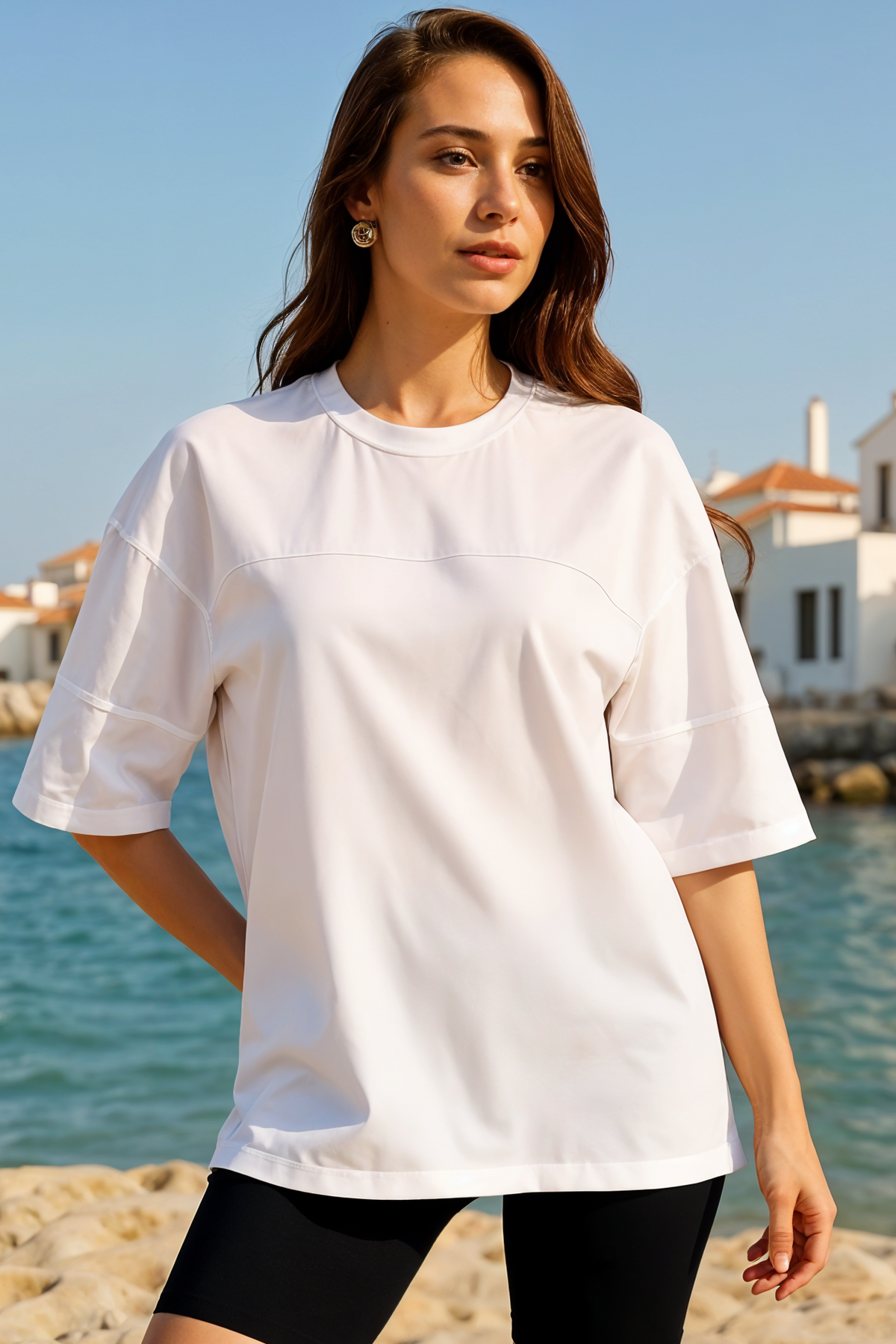 XCED : Middle Cut Oversized T-shirt