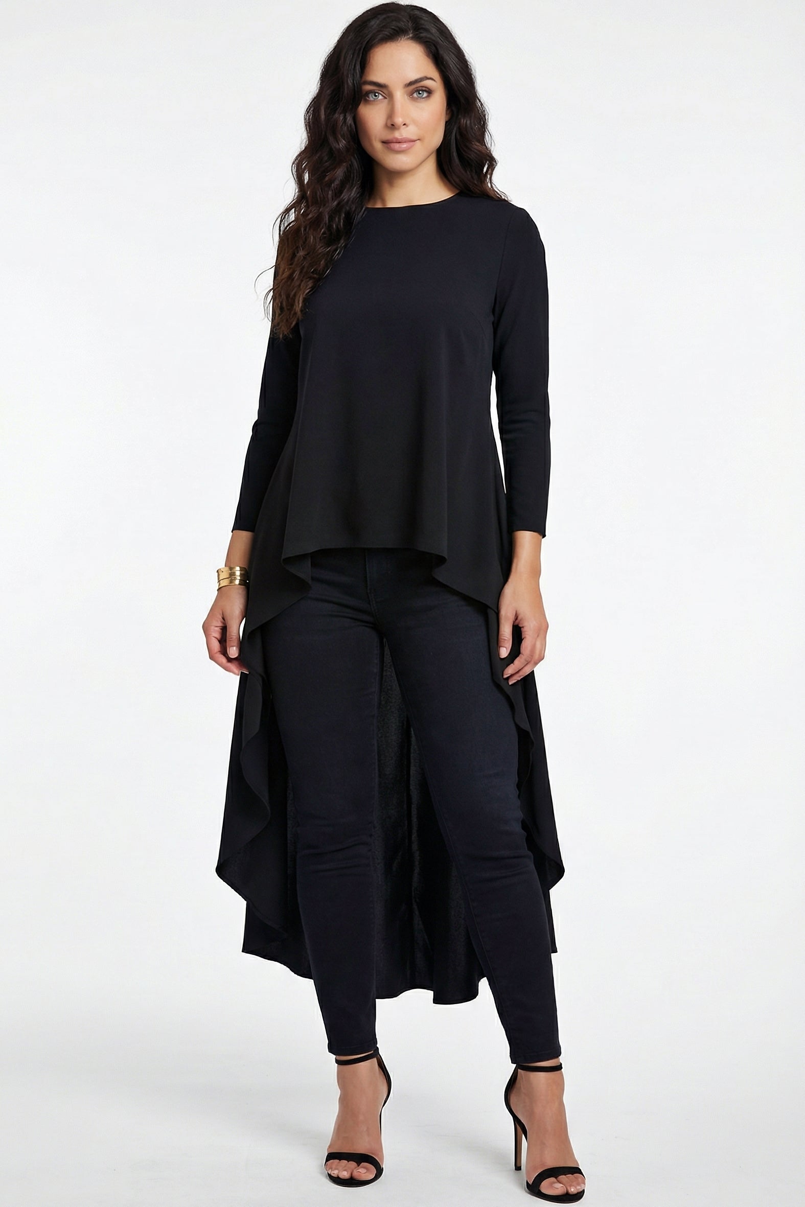 Bronze : Elegant Asymmetrical Draped Tunic