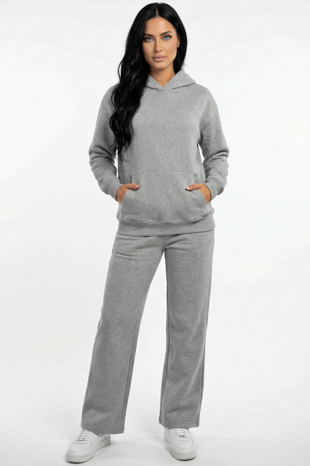XCED : Hoodie + Straight Leg Sweat Pants Sets