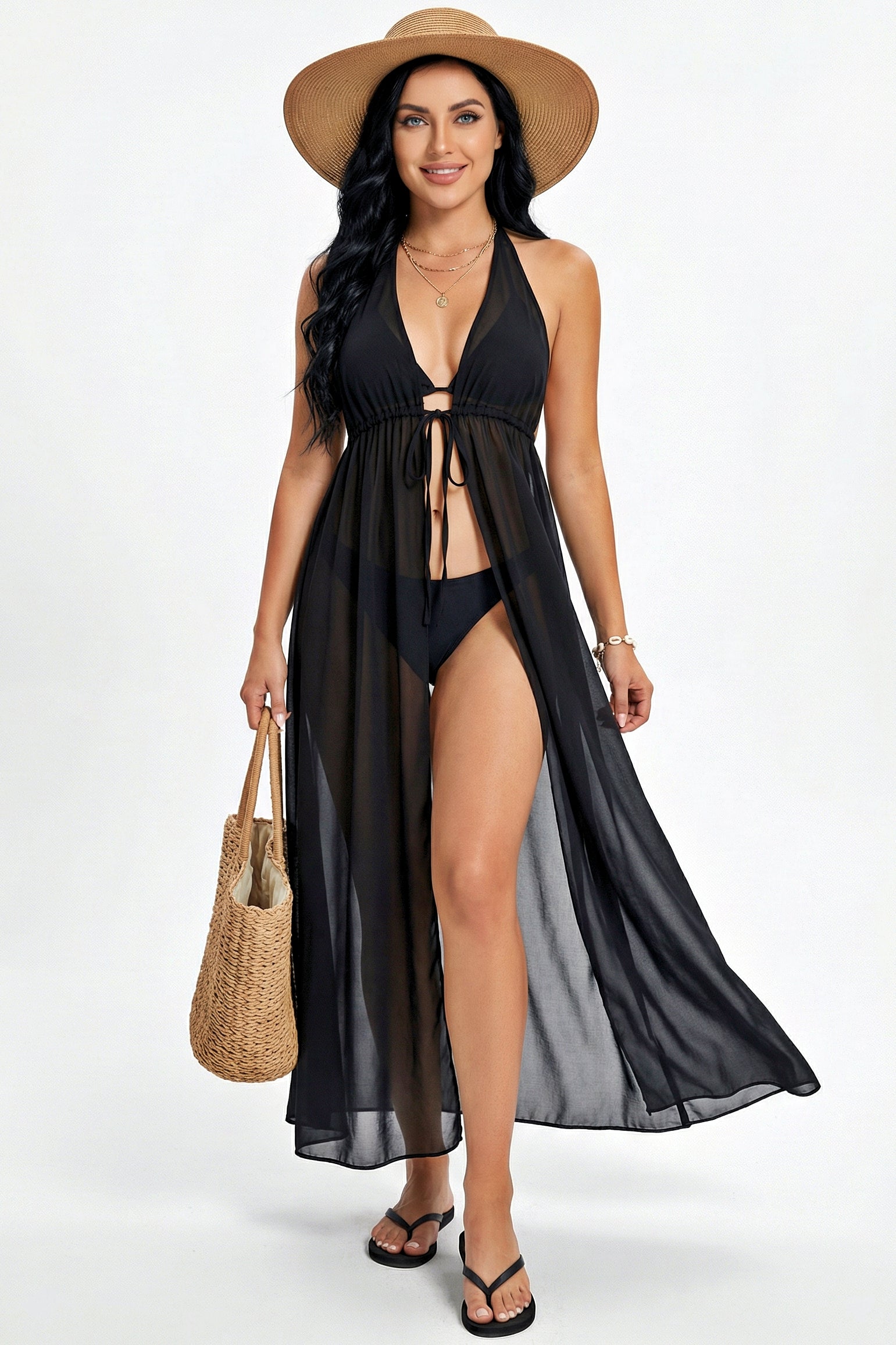 Bronze : Cheetah Print Maxi Cover-Up