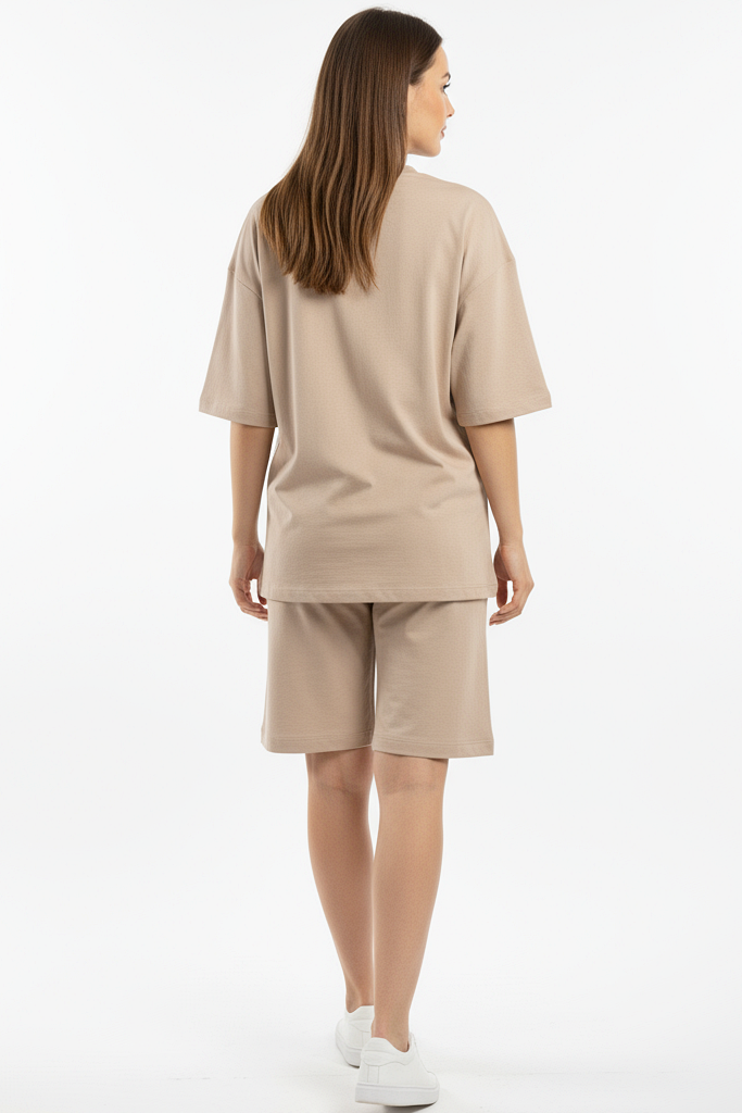 XCED Oversized T-shirt + Shorts Set Women