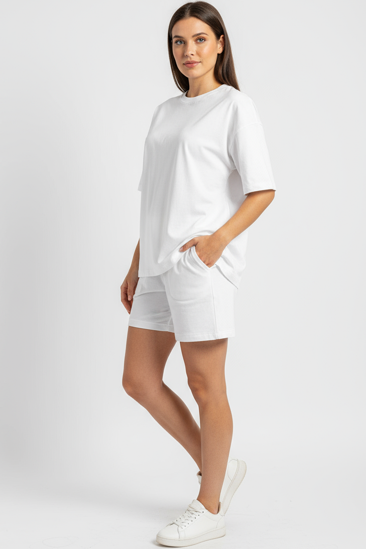 XCED Oversized T-shirt + Shorts Set Women