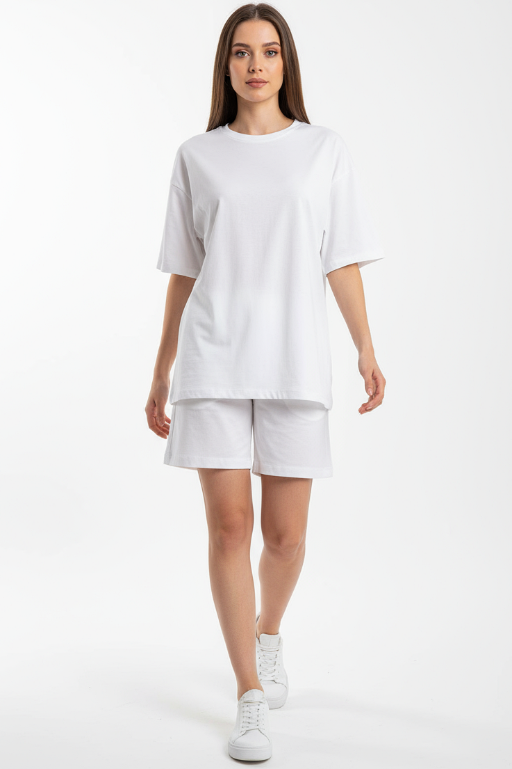 XCED Oversized T-shirt + Shorts Set Women
