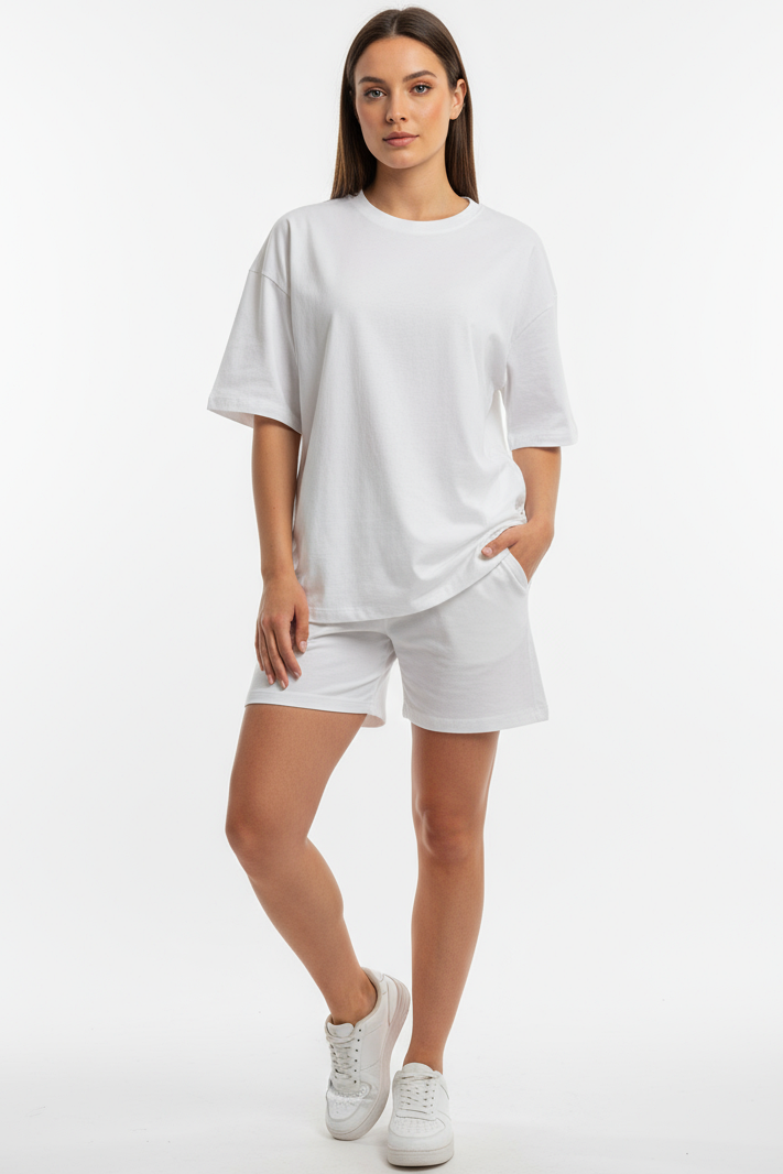 XCED Oversized T-shirt + Shorts Set Women