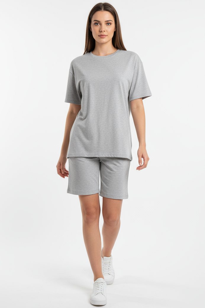 XCED Oversized T-shirt + Shorts Set Women