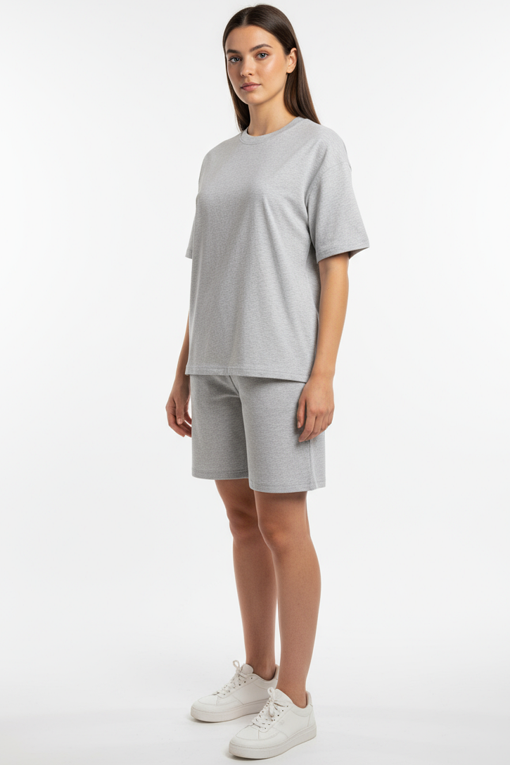 XCED Oversized T-shirt + Shorts Set Women
