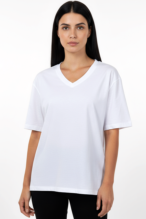 XCED V-neck Women Oversized T-shirt