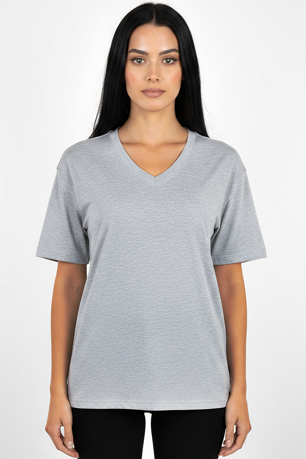 XCED V-neck Women Oversized T-shirt
