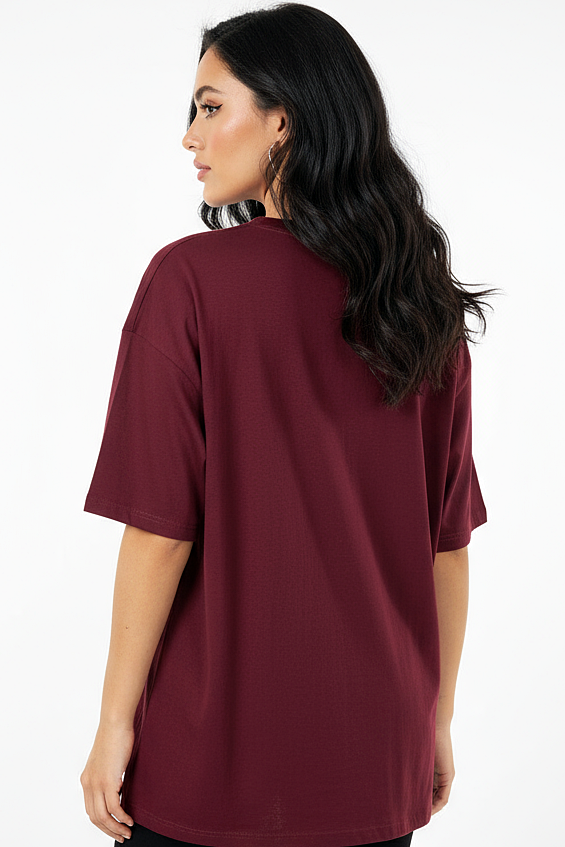 XCED V-neck Women Oversized T-shirt