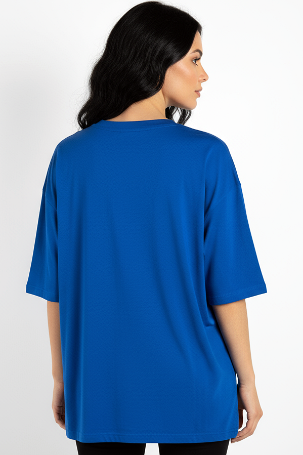 XCED V-neck Women Oversized T-shirt