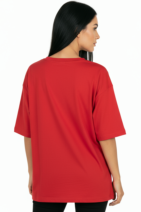 XCED V-neck Women Oversized T-shirt