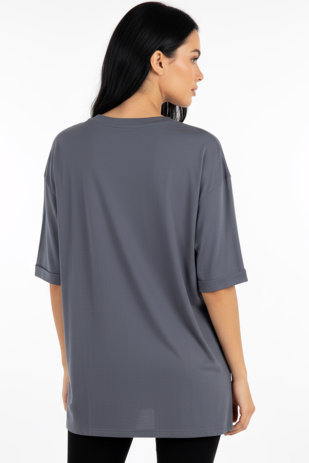 XCED V-neck Women Oversized T-shirt