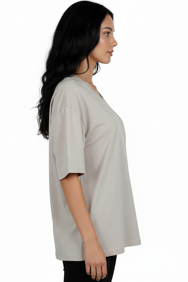 XCED V-neck Women Oversized T-shirt