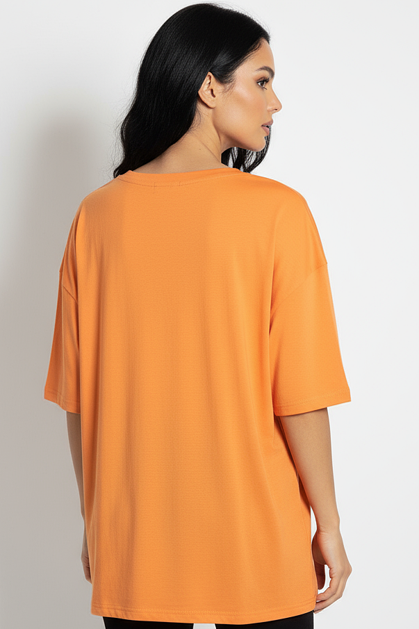 XCED V-neck Women Oversized T-shirt