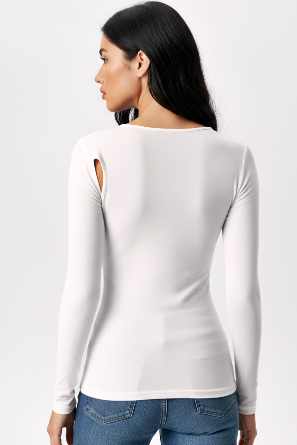 Ivory : Soft Sleeve Top