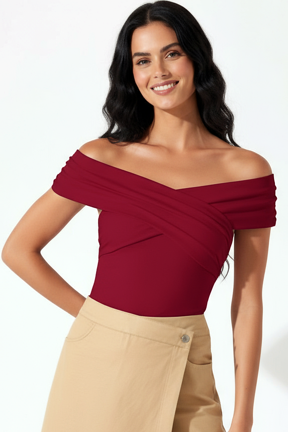 Ivory : Soft Wrap Top