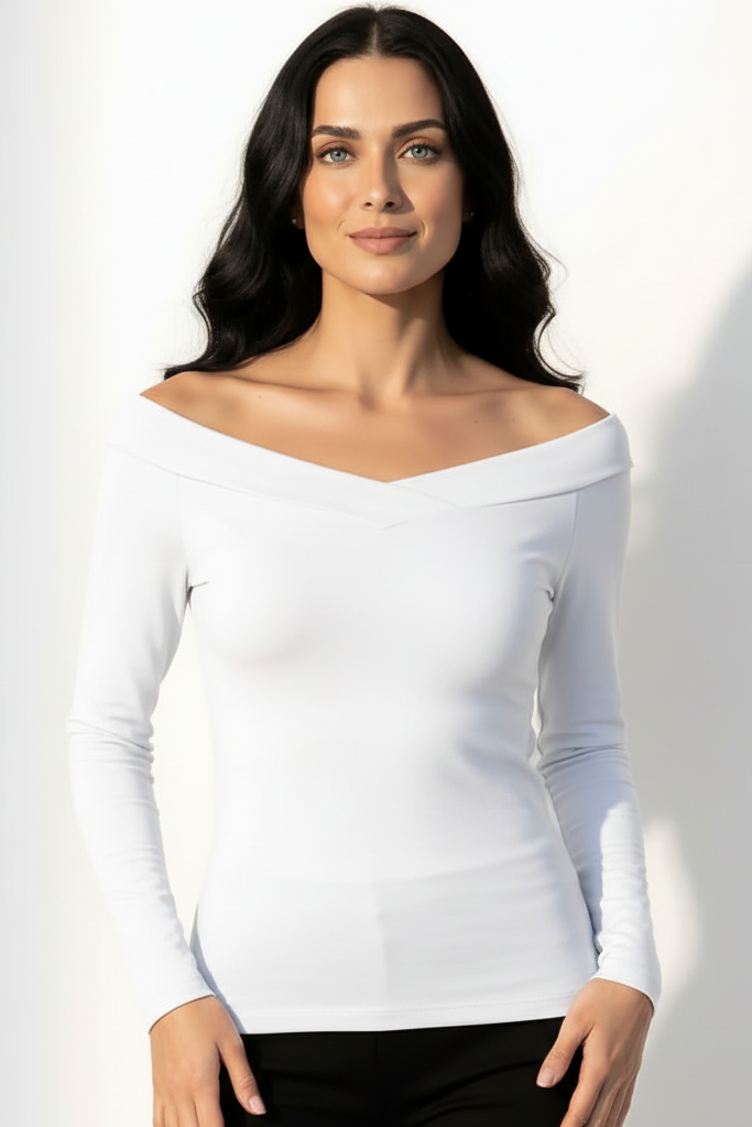 Ivory : Heavy Slit Top