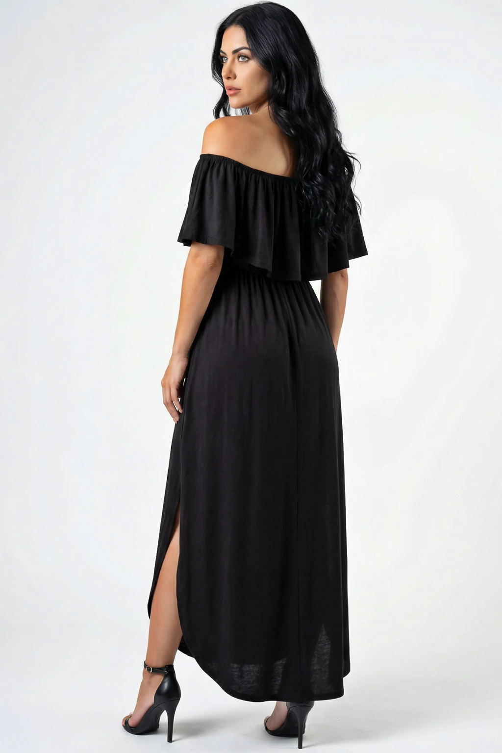 Ivory : Soft Off-Shoulder Dress
