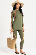 LIB : Asymmetrical Basic Forest Haze Swimsuit