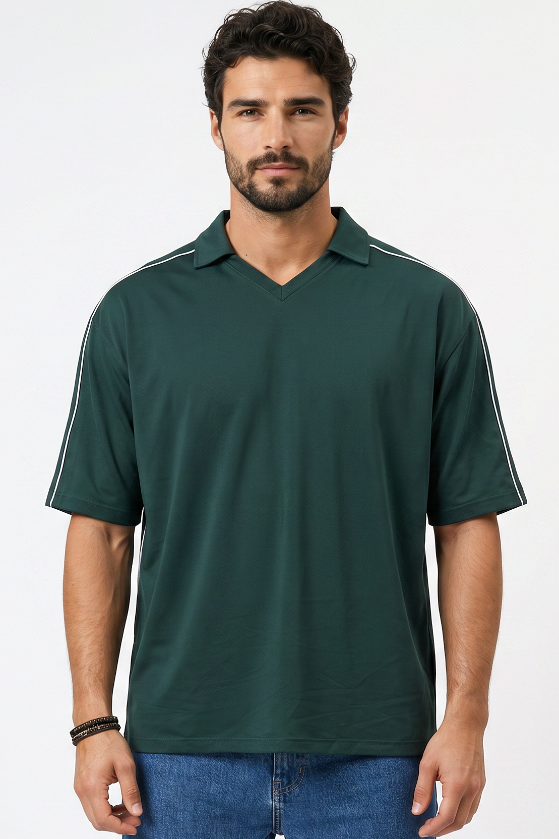 XCED V-neck Collar T-shirt