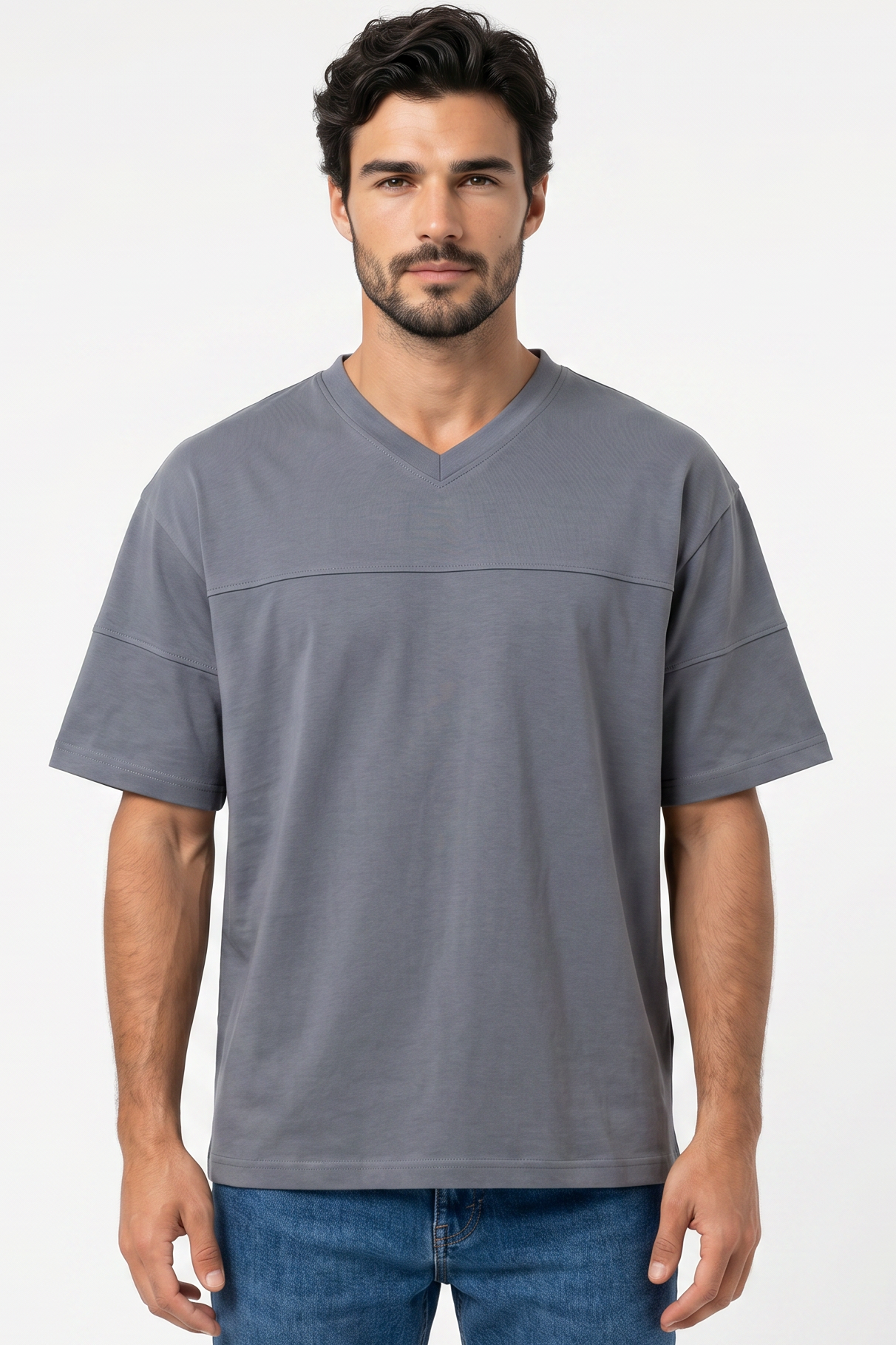 XCED V-Neck Panelled Tee