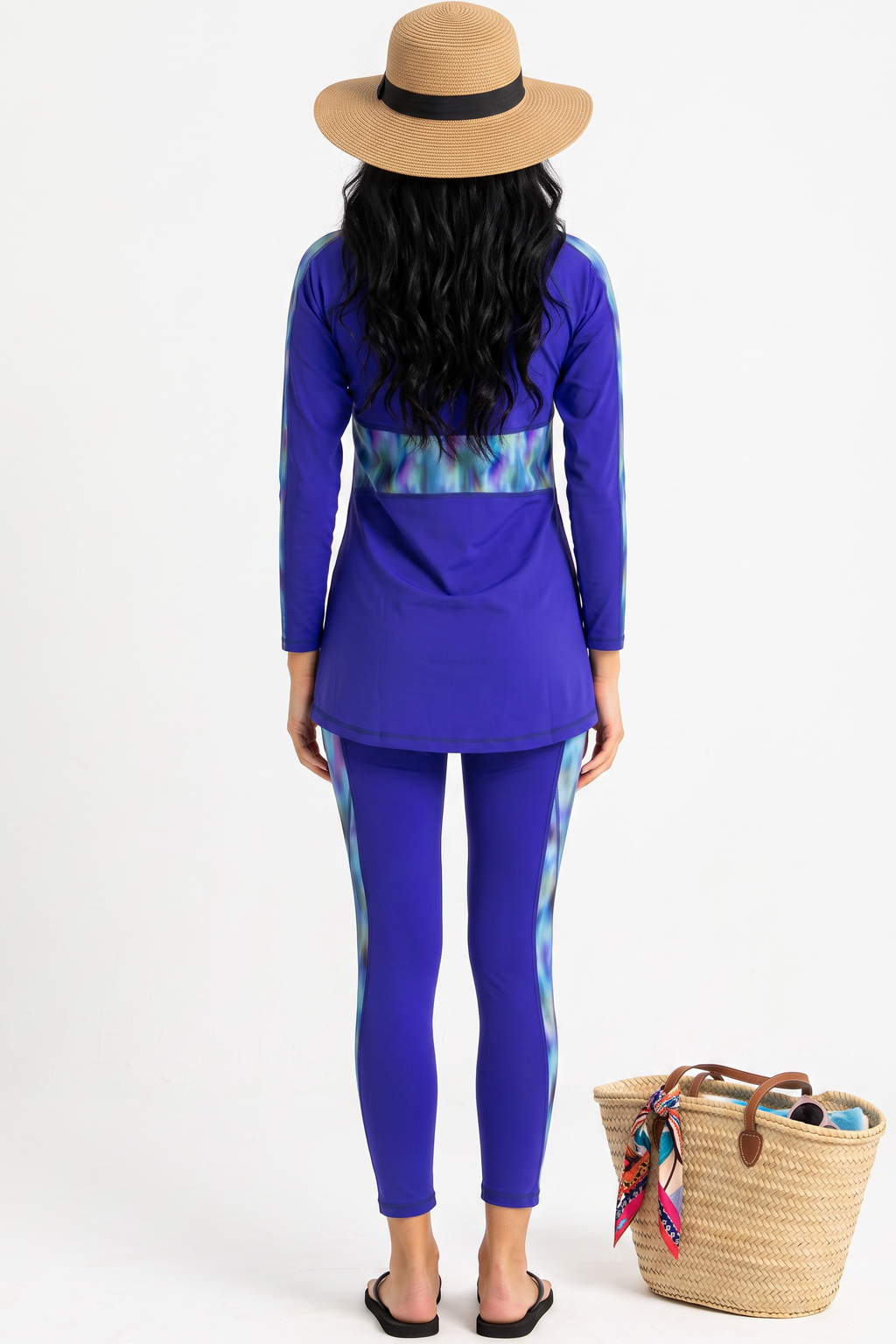 LIB : Asymmetrical Basic Blue Haze Swimsuit