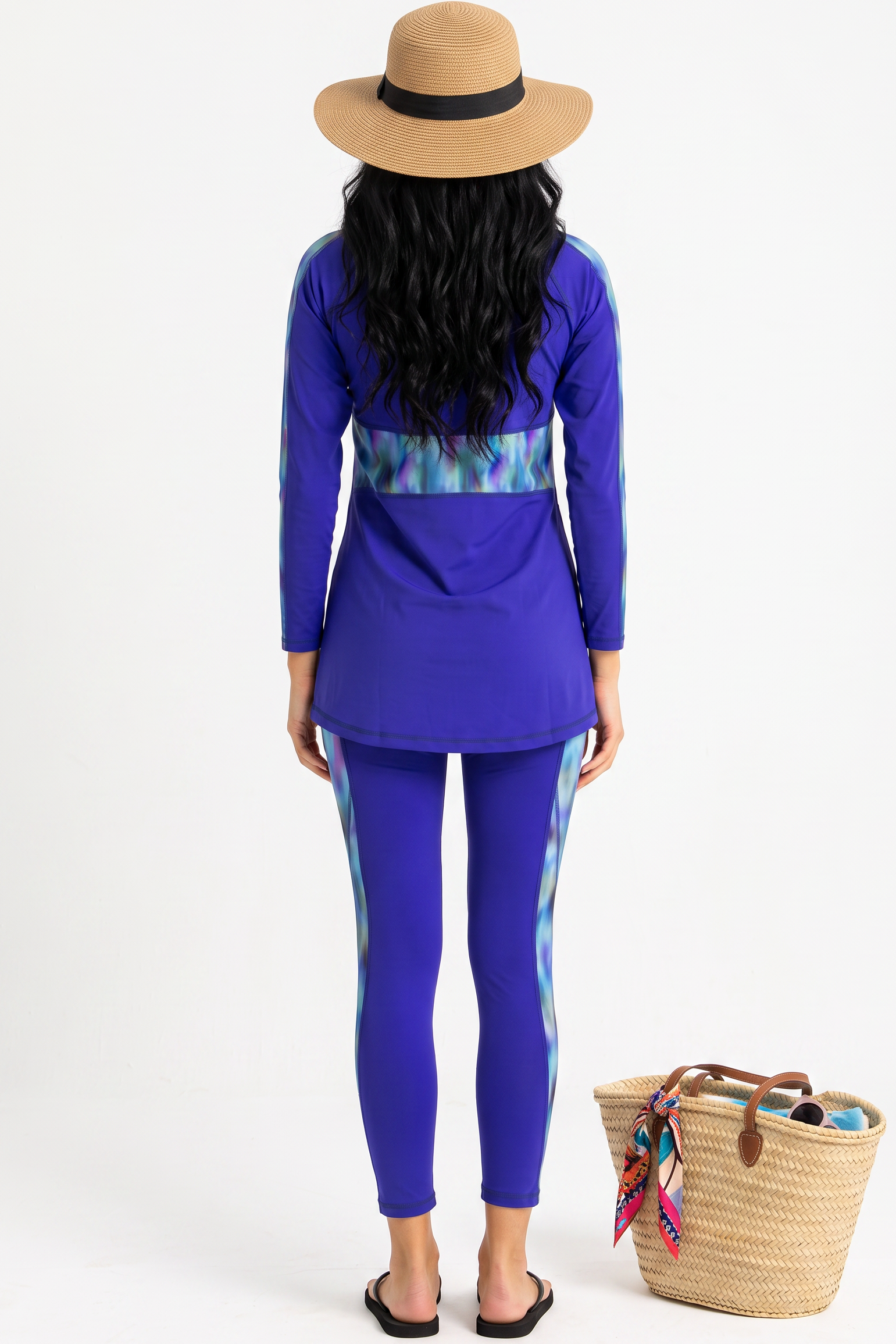 LIB : Asymmetrical Basic Blue Haze Swimsuit