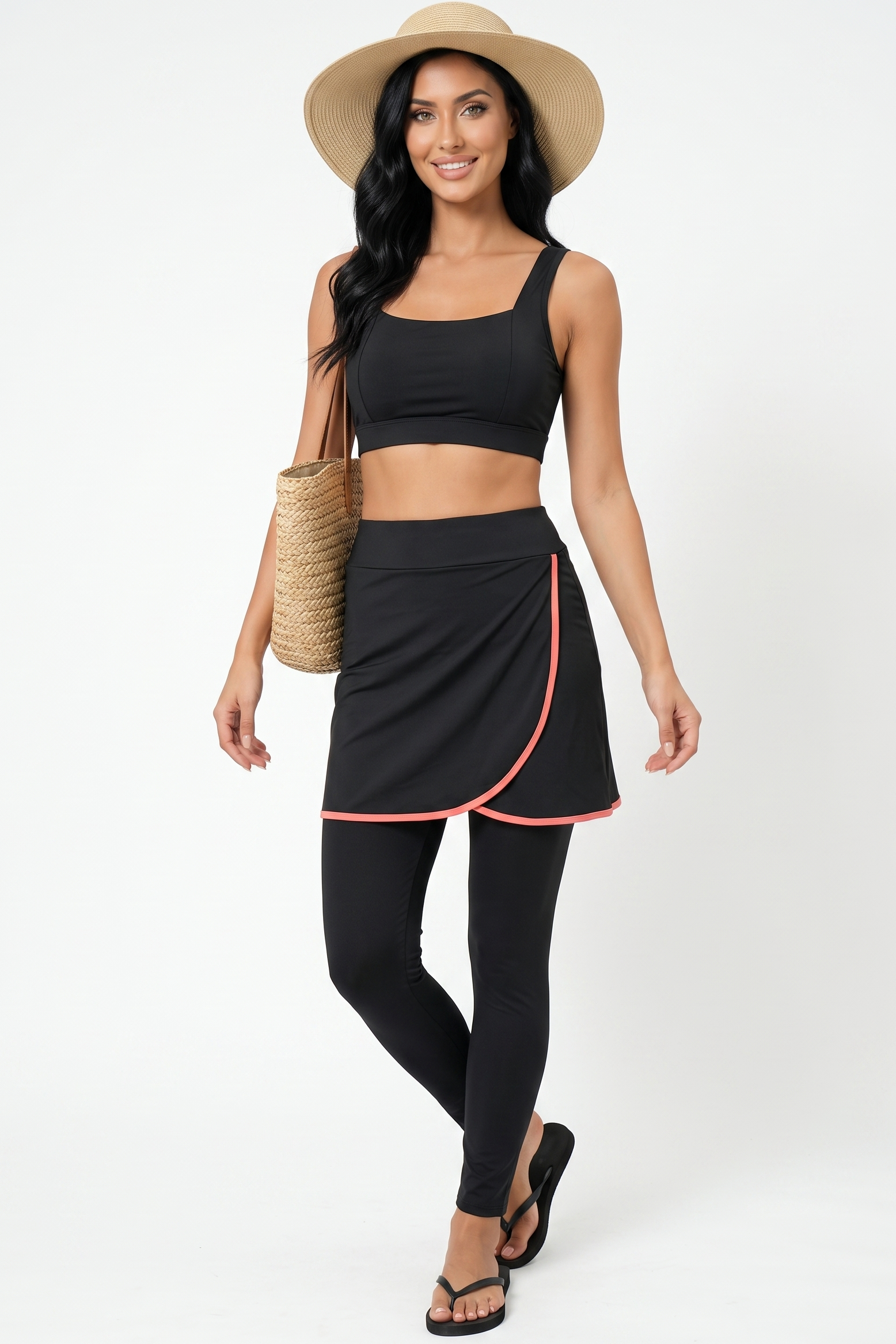 LIB : Coral Skirted Leggings