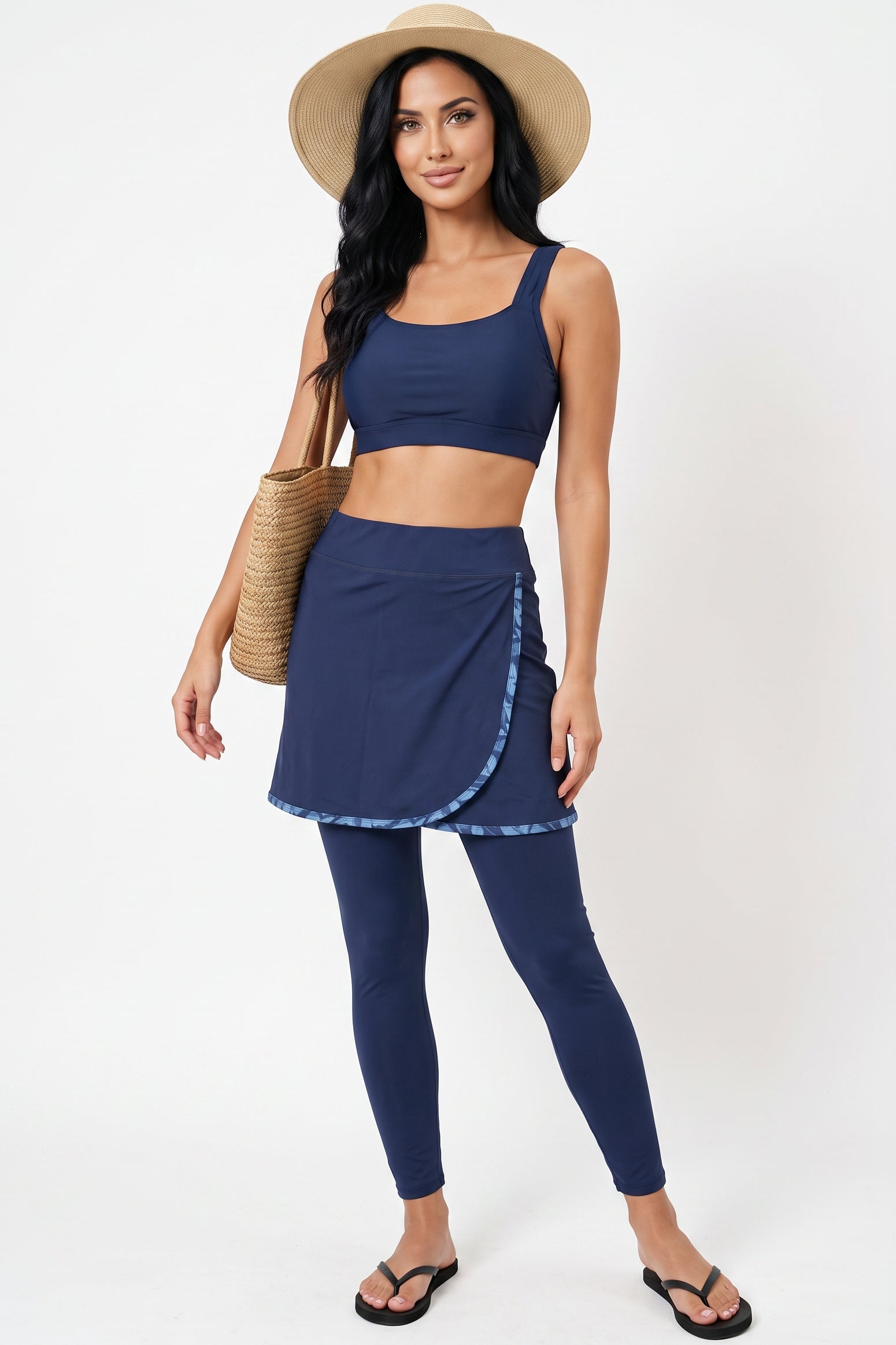 LIB : Navy Skirted Leggings