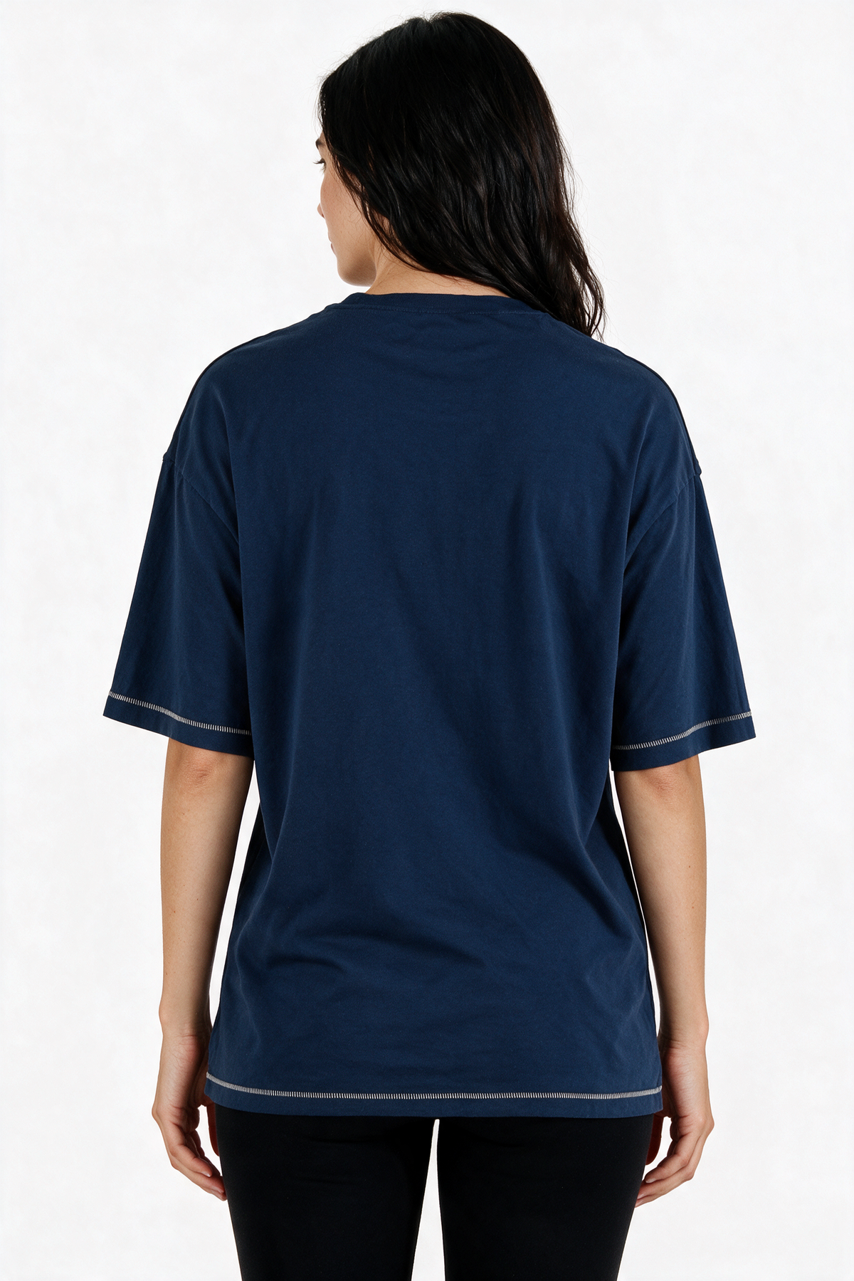 XCED : Heavy-Weight Stitched Oversized T-shirt aegean-blue back
