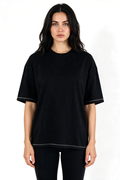 XCED : Heavy-Weight Stitched Oversized T-shirt black front