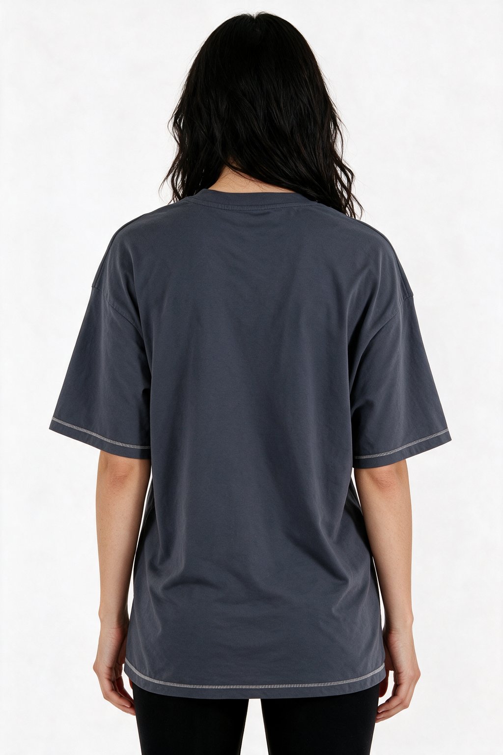XCED : Heavy-Weight Stitched Oversized T-shirt dark-grey back
