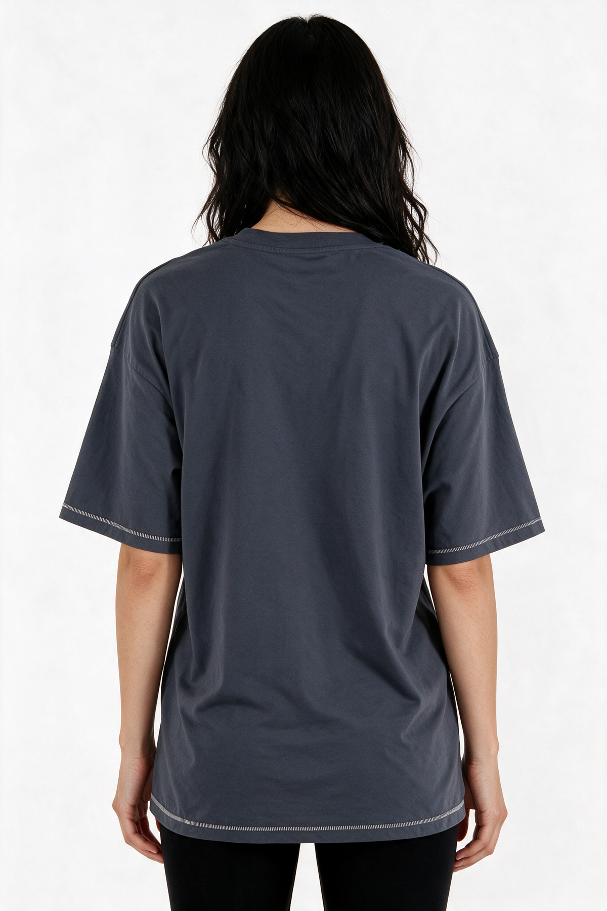 XCED : Heavy-Weight Stitched Oversized T-shirt dark-grey back