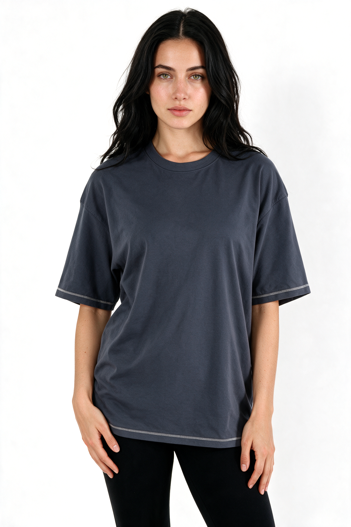XCED : Heavy-Weight Stitched Oversized T-shirt dark-grey front
