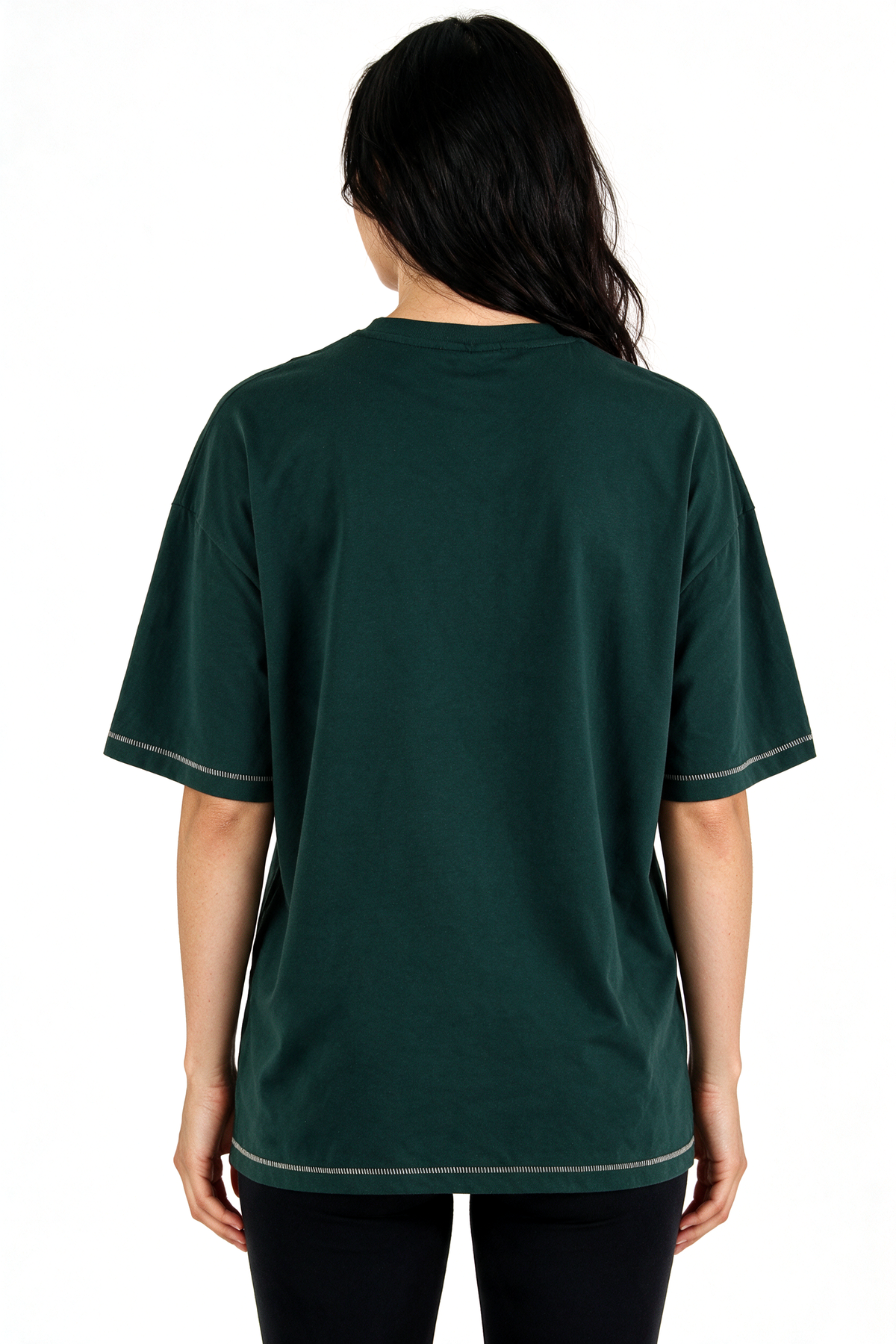 XCED : Heavy-Weight Stitched Oversized T-shirt forest-green back