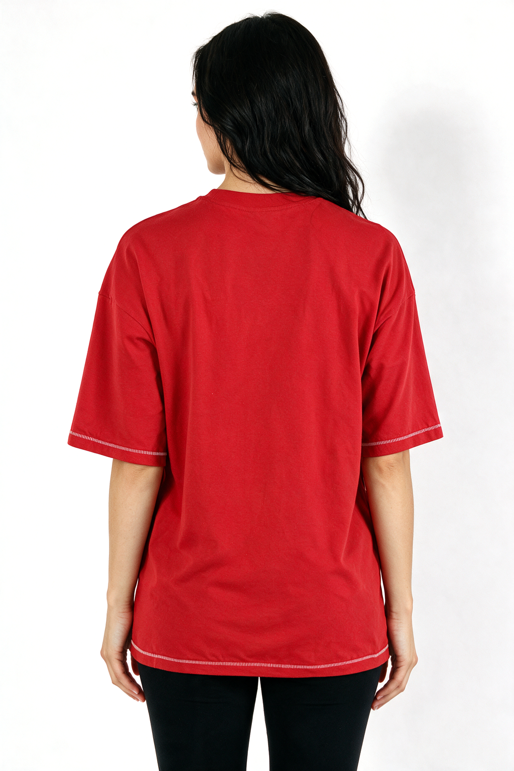 XCED : Heavy-Weight Stitched Oversized T-shirt red back