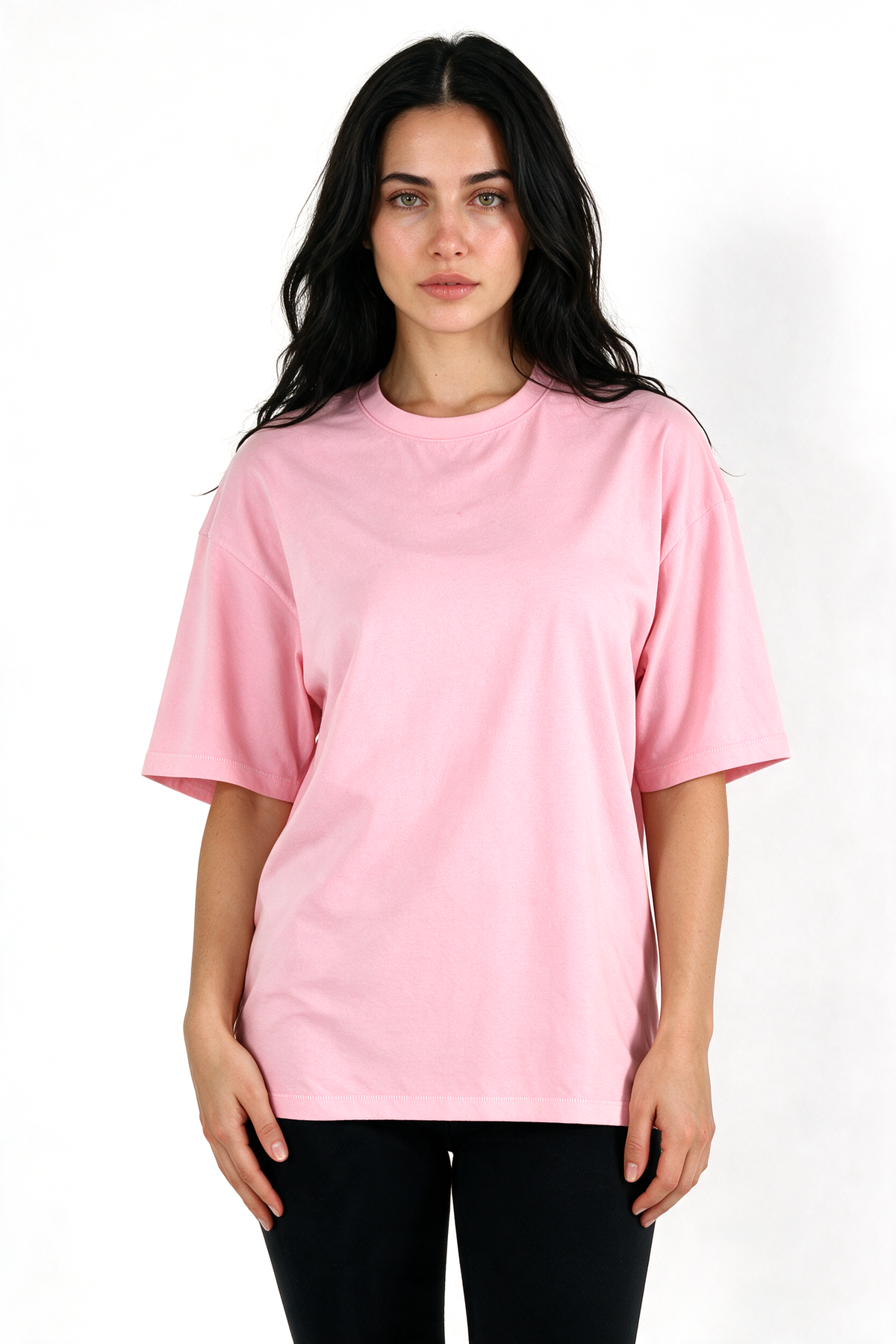 XCED : Heavy-Weight Stitched Oversized T-shirt rose front