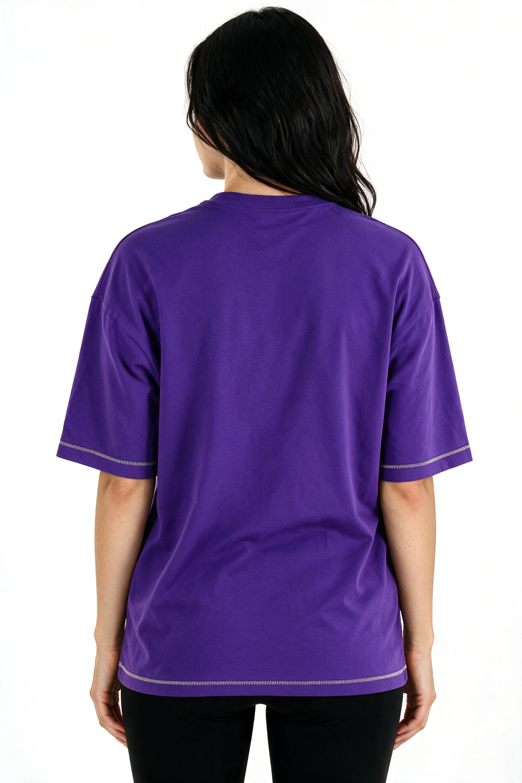 XCED : Heavy-Weight Stitched Oversized T-shirt violet back